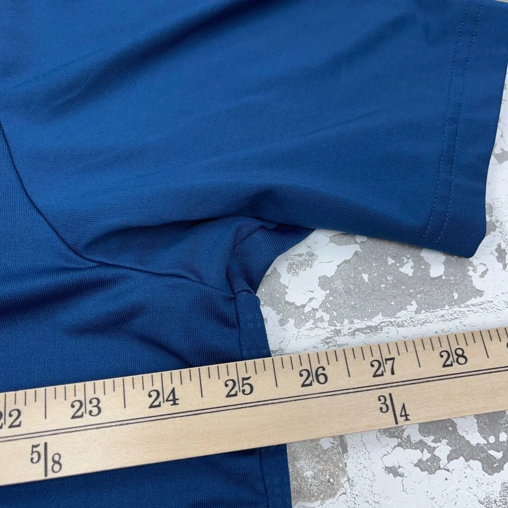 Adidas Polo Shirt Men XL Blue Performance‎ Pure Motion Clima Cool Golf Spotted